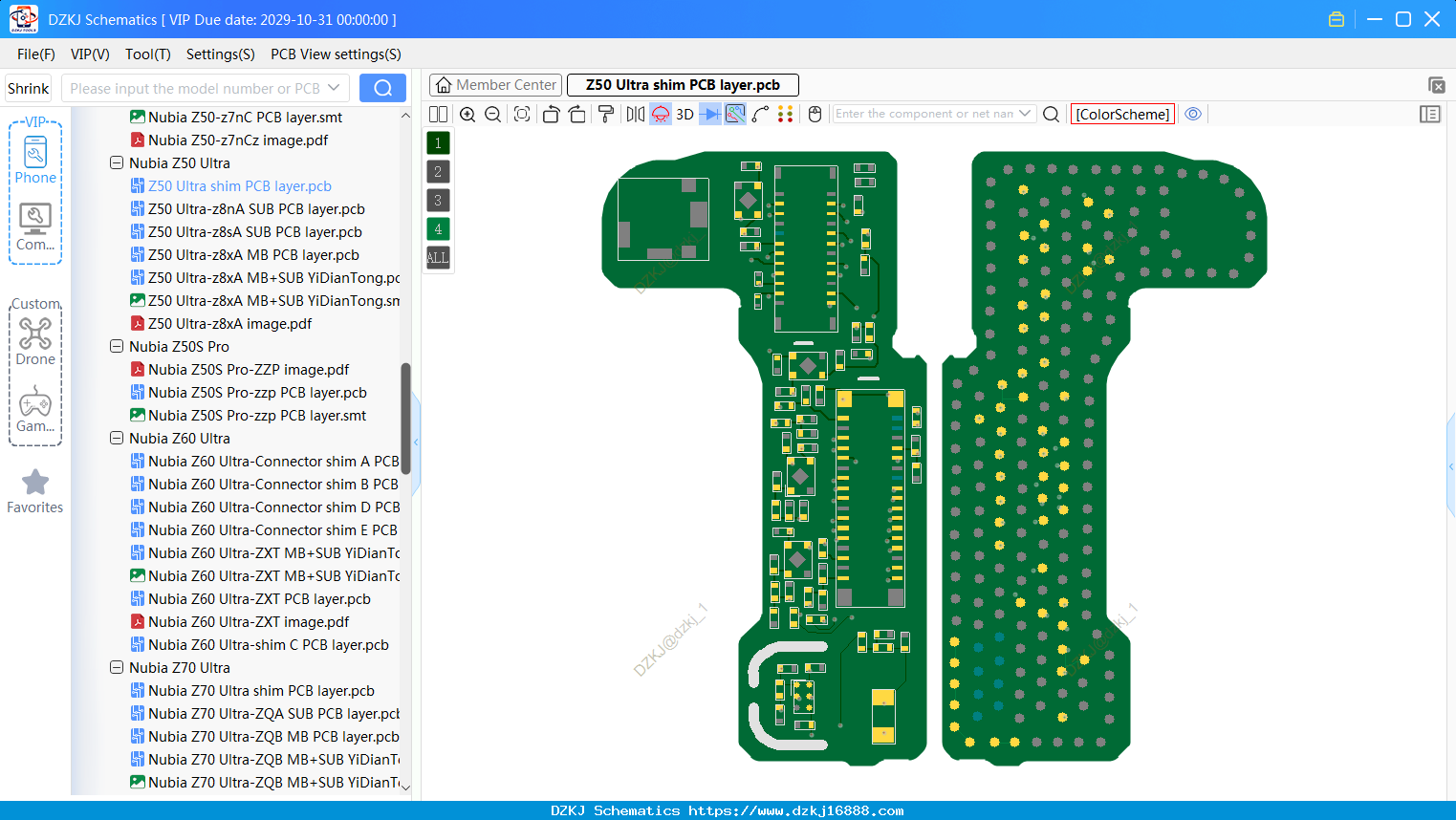 Nubia Z50 Ultra Shim PCB Layer